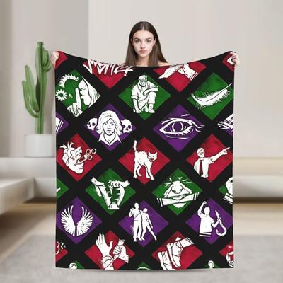 Deads by Daylights Blanket  Soft Warm Pattern Plush Throw Blanket  Couch Chair Sofa Bed Flannel Bedspread Bed Cover