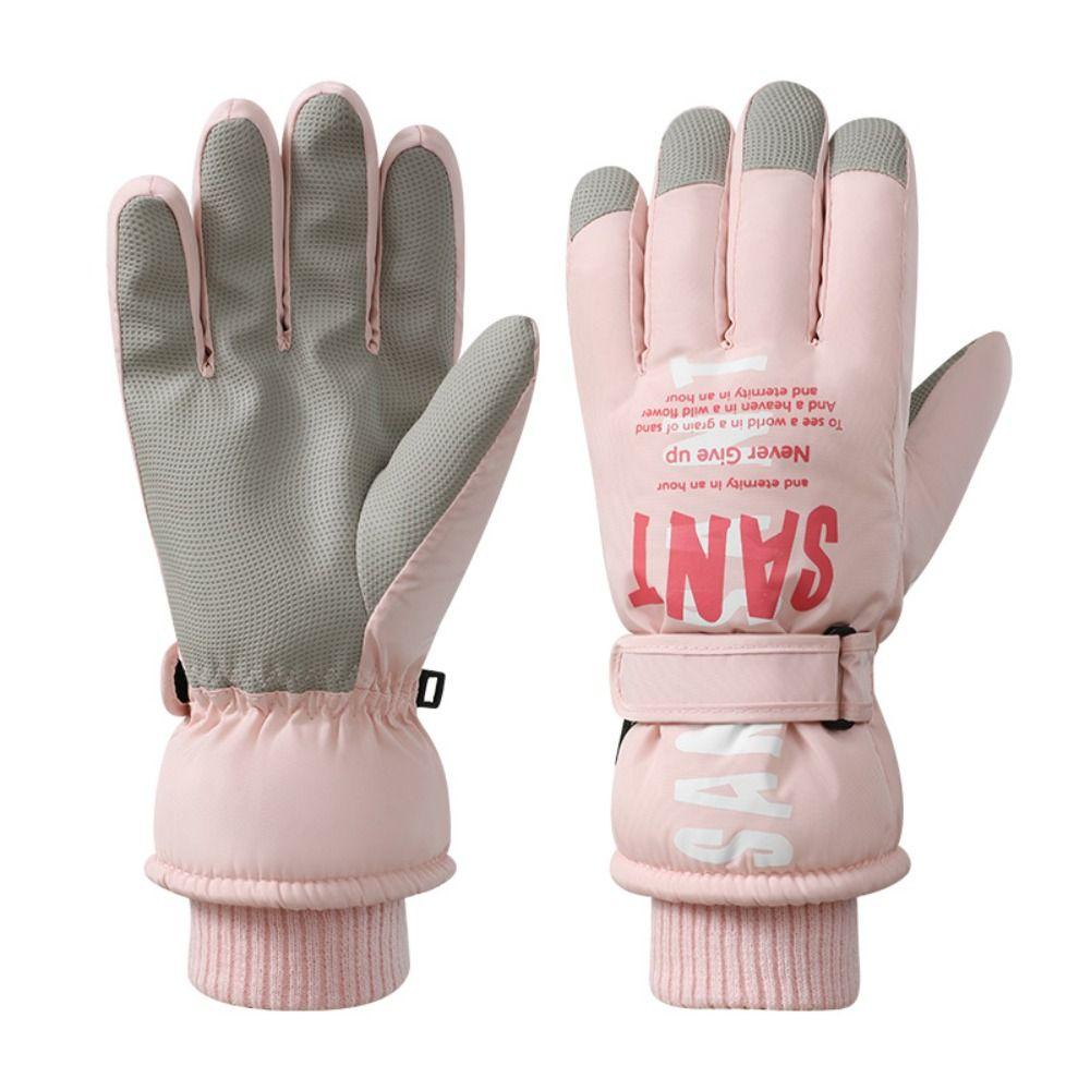 Fashion Windproof Women Ski Gloves Waterproof Touch-Screen Winter Cycling Skiing Gloves Full Finger Warm Snowboard Mittens Women