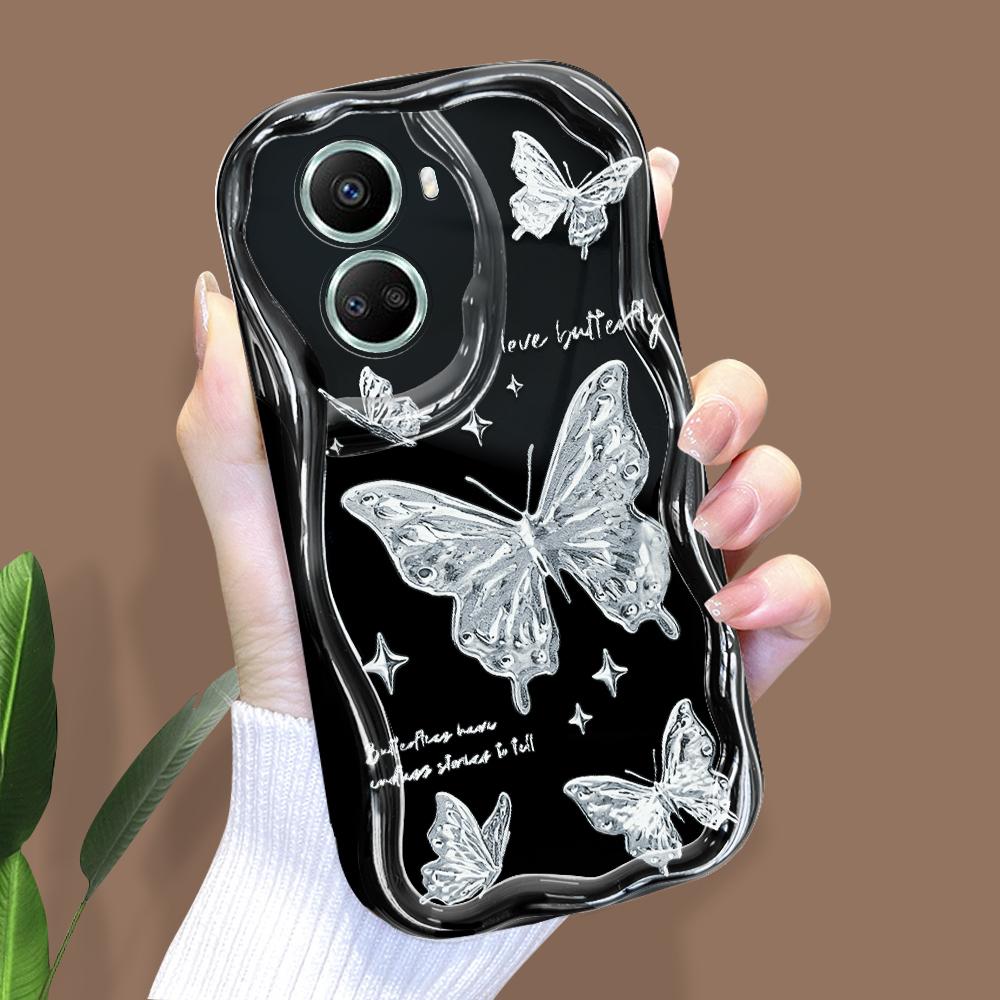 For Honor 90Lite X6B X8 Infinix Hot 30 40i 40Pro Smart8 Vivo V27 V29e V30e Moto G84 Fashion Girl Cream Texture Soft Silicone Full Lens Protect Casing