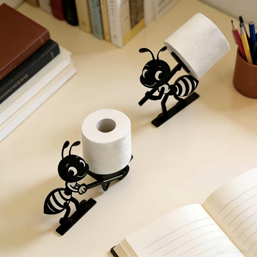 2-Pack Ant-Shaped Tissue Holders, Multifunctional Decor Storage for Bathroom Toilet Paper & Living Room Organization