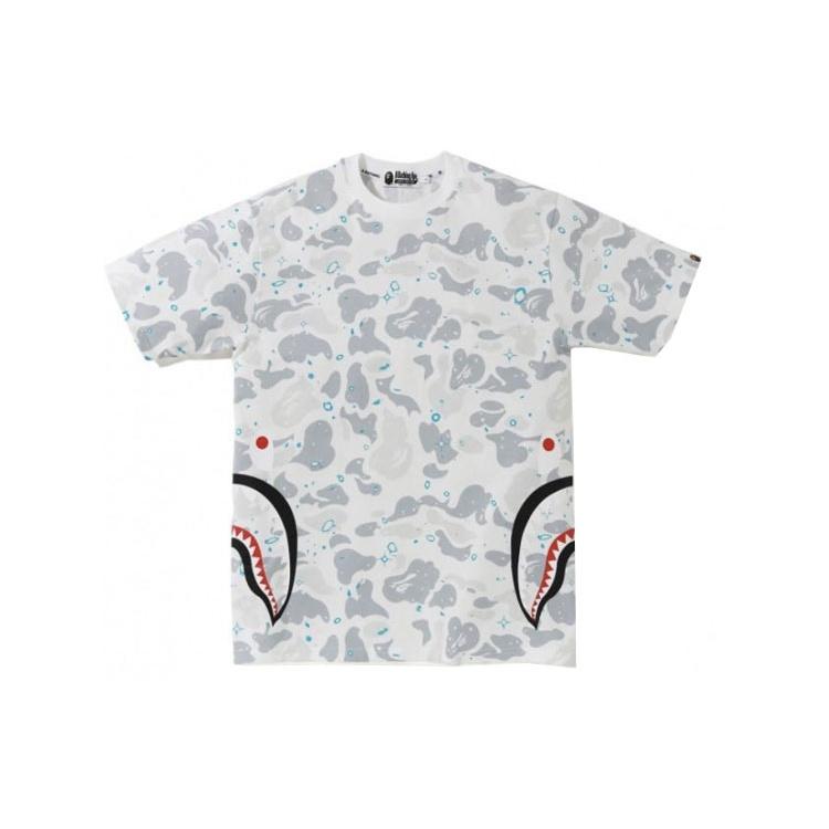 Bape A Bathing Ape Space Camouflage Side Shark T-Shirt 'Black' Unisex 1F30-109-004