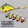 5Pcs/Box Hard Metal Rotating VIB Lure  For Saltwater Freshwater Bass Pike Trout Fishing