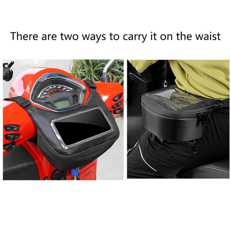 

090E Motorcycle Handlebar Front Storage Bag Navigation Pocket for Outdoor Activities China Mainland