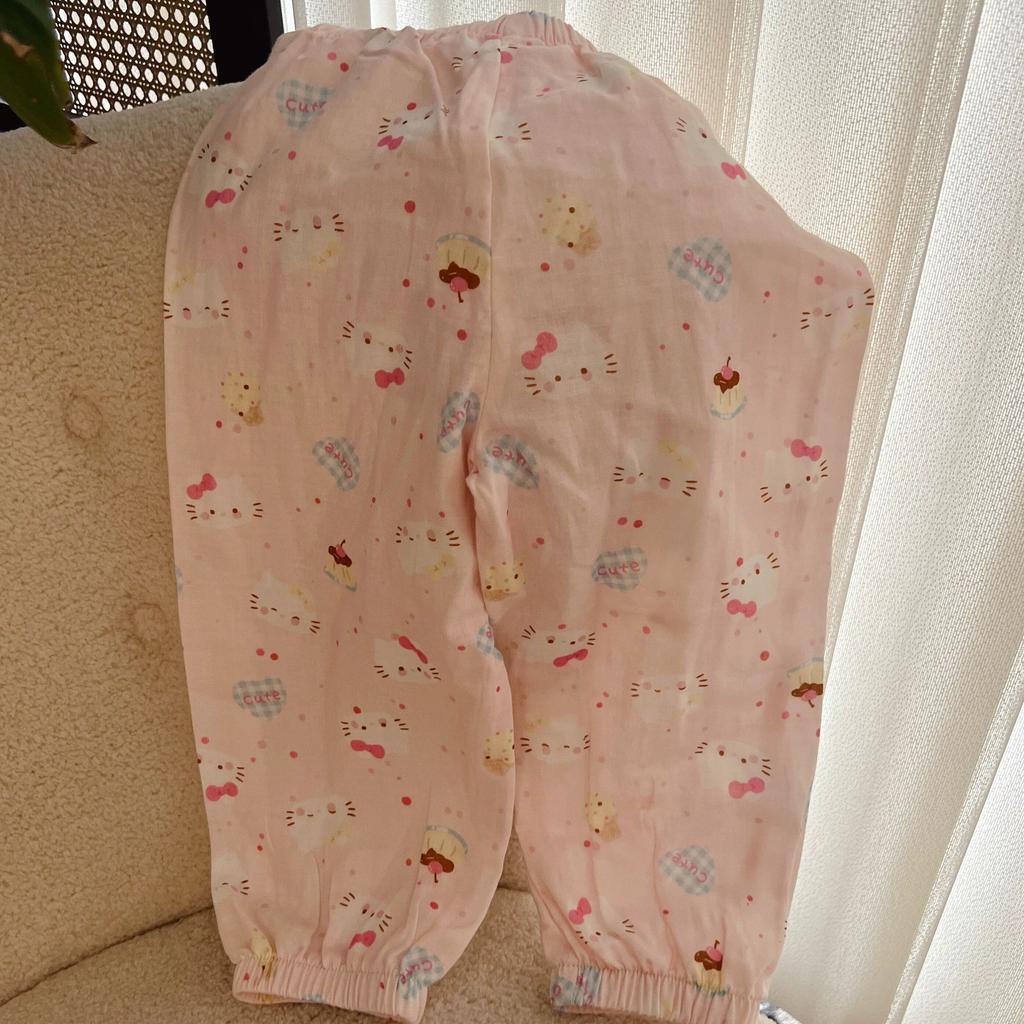 Baby Summer Anti Mosquito Sleep Pants Soft Lightweight Cotton Long Pants for Home and Kindergarten