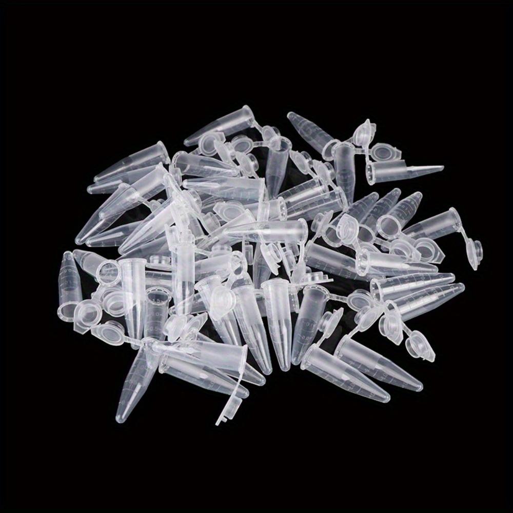 500Pcs 1.5ml Micro Centrifuge Tube Test Tube Vial Clear Plastic Vials Container Snap Cap for Laboratory Samples