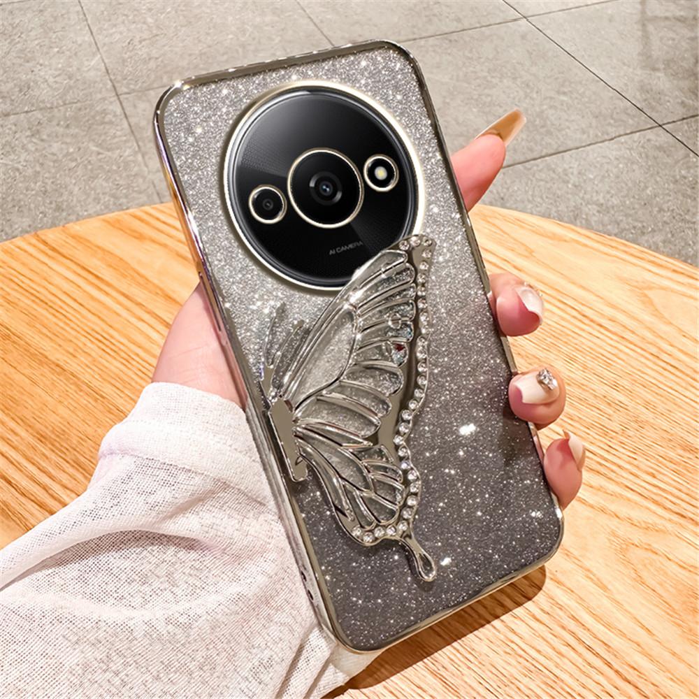 Gradient Butterfly Quicksand Phone Case For Xiaomi Redmi 9A 9C 10A 10 10C 12 13 4G 12C 13C 4G 13C 5G A3 A1 A2 Plus Soft Cover