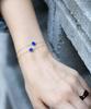 Begins Roca Mini Round Lapis Lazuli Bracelet_White