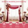 Pack of 4 Wedding Arch Flowers Kit with Sheer Drapes Wedding Arch Artificial Flowers Kit for Ceremony Reception Stage Decor