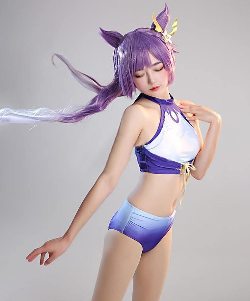 [Milky Time] Genshin Impact Cosplay Swimsuit Costume Genshin Liyue Qixing Summer (Kokusei)