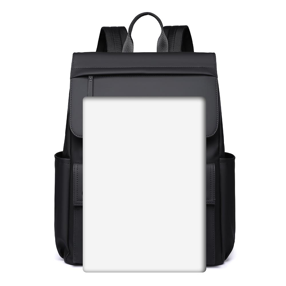Computer bag, backpack, men's notebook backpack, large capacity flip cover, student schoolbag, lightweight travel, trendy and cool 15 inches
