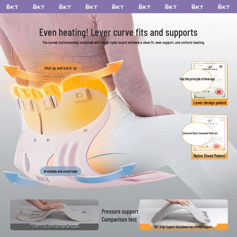 BKT Ergonomic Heated Lumbar Support Sitting Chair