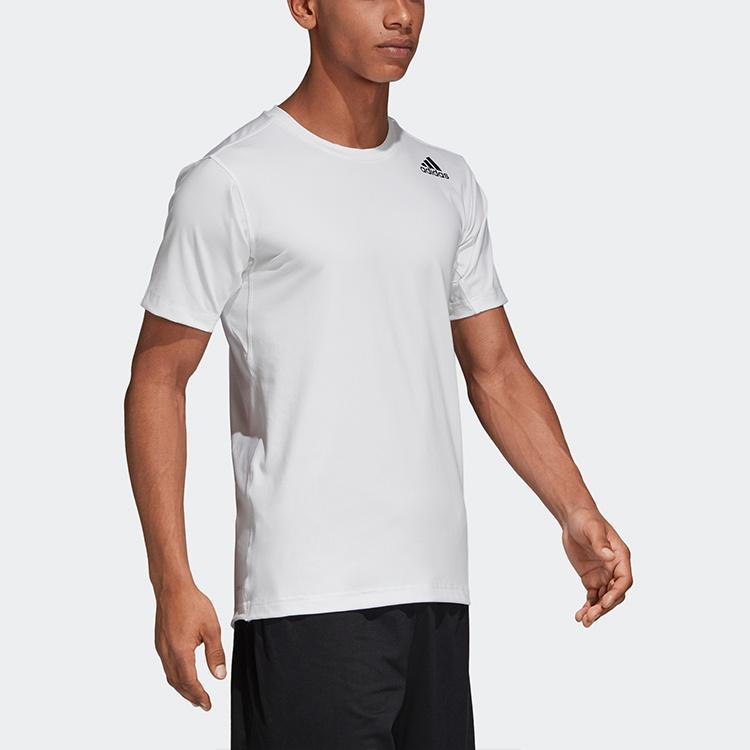 adidasFreelift Fit Cl Sports Training Tight Breathable Round Neck Short Sleeve White Men's CX0212