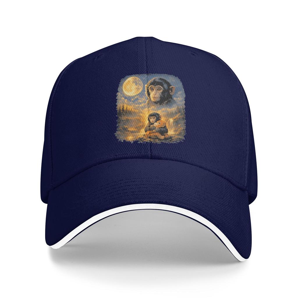 Summer Casual Baseball Cap Punch Monkey Moon 90s Retro Animal Outdoor Gym Trucker Hat For Men Quality Streetwear Baseball Caps