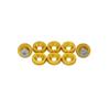 10 Pcs M6 x 20MM Light Golden Billet Aluminum Fender Washers Screw Dress Up Kit