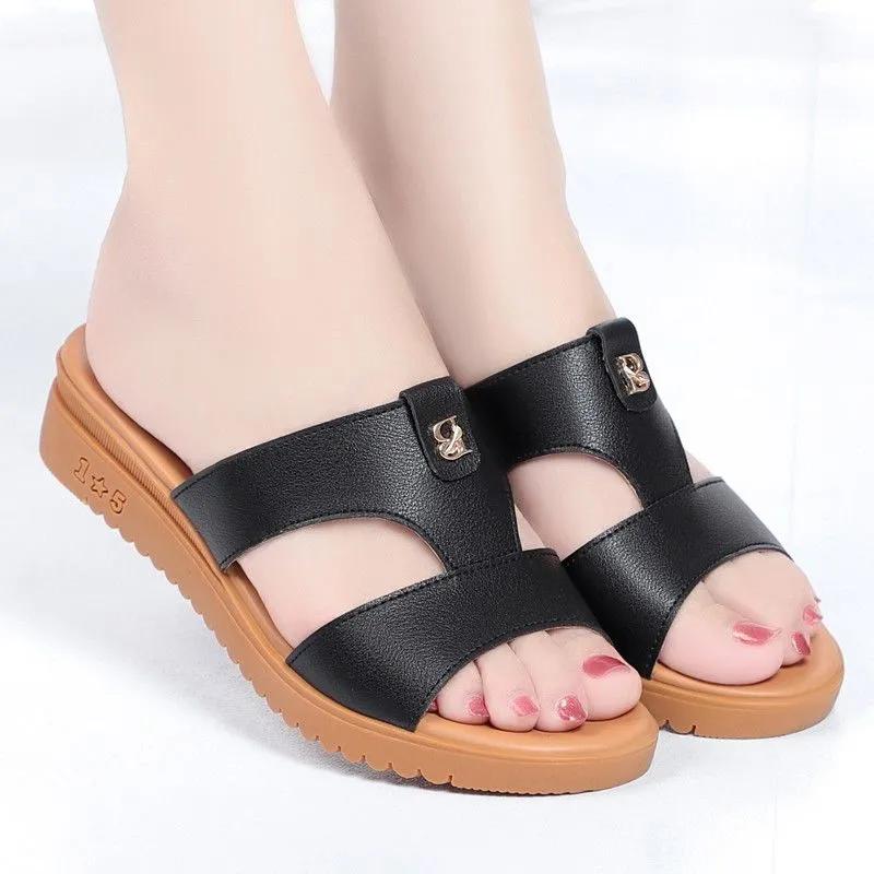 women cute sweet comfort spring & summer black peep toe anti skid sandals shoes lady elegant beige heel sandals ab586