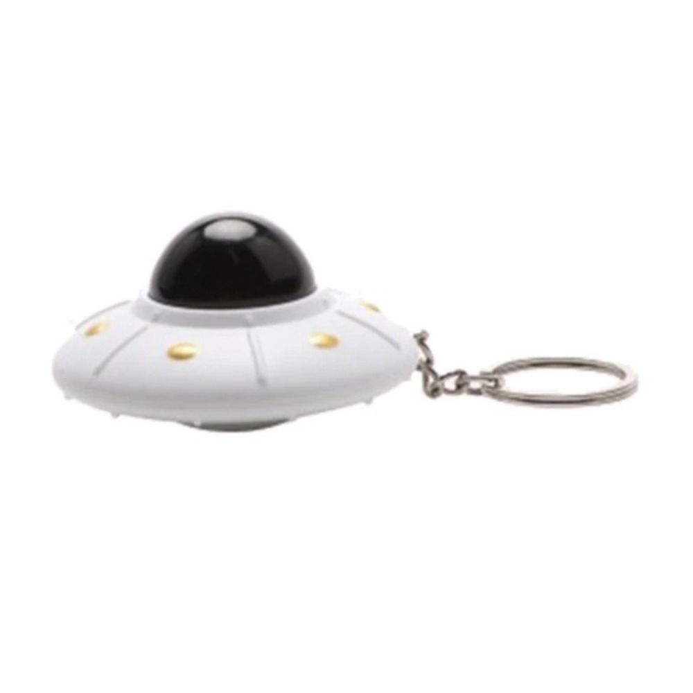 LED Light UFO Keyring Pendant Spaceship Model Keyring Kids Toy Flying Disc Keychain  Small Toy