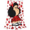 Mafalda Anime Plaid Blanket Flannel Winter Multi-function Warm Throw Blankets for Bed Travel Rug Piece