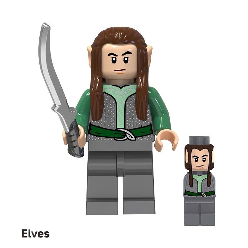 Children's Toy Lord Of The Rings Elf King Building Blocks Abs Plastic Small Particle 4.5 Cm Height