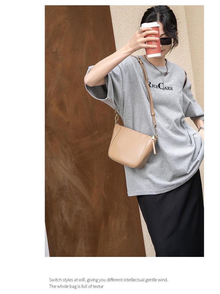 Genuine Leather Women's Small Handbag 2025: Autumn/Winter Coin Purse Versatile Fashion Shoulder Crossbody Bag