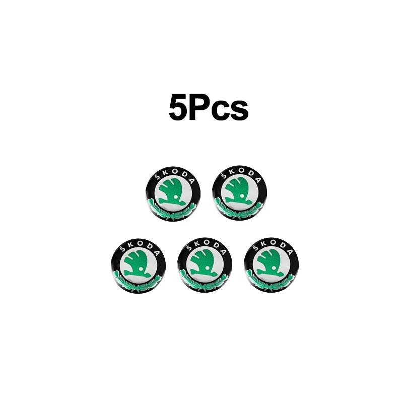 2025 New 10mm Car Remote Key Sticker Aluminum Emblem Decal For Skoda Octavia Kodiaq Fabia Superb Rapid Kamiq Karoq Derivati Yeti