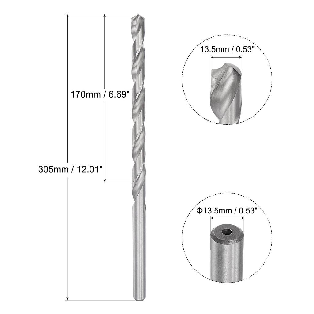 200/250/300mm Twist Drill Bits 6.2/7/8/9/10/11/12/13/14/15/16mm High-Speed Steel Extra Long Drill Bit