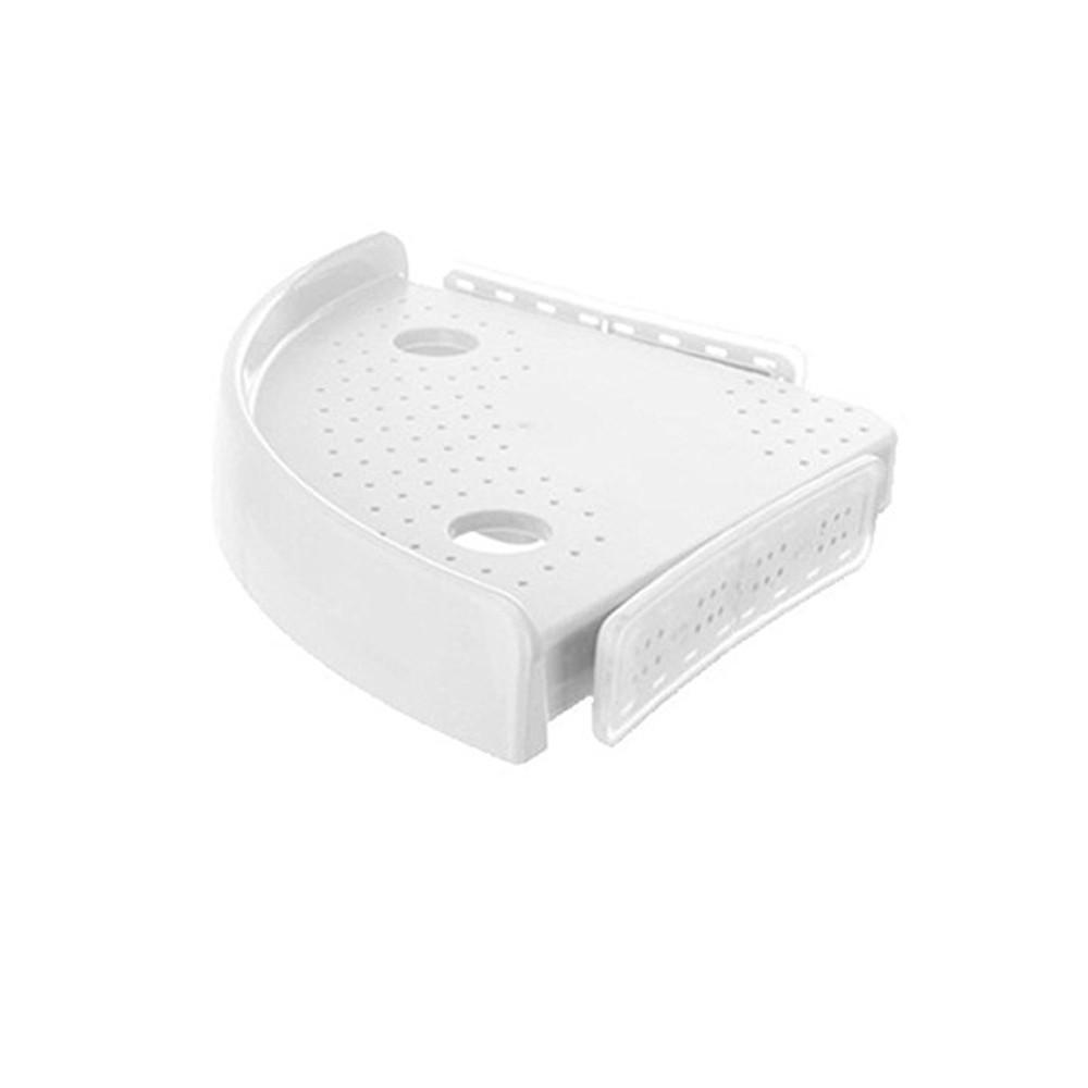 

Угловая полка Ramidos с тройным углом, угловой держатель для хранения на стене в ванной комнате Easy Site One Size белый