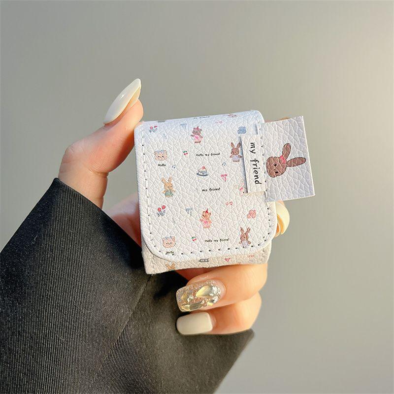 

INS Cute Cartoon Leather Bear Rabbit for Airpodspro2 Apple Protective Case Airpods4 Bluetooth Earbuds Case 3 Generation airpods3 Leather White Bear Rabbit [single shell]]