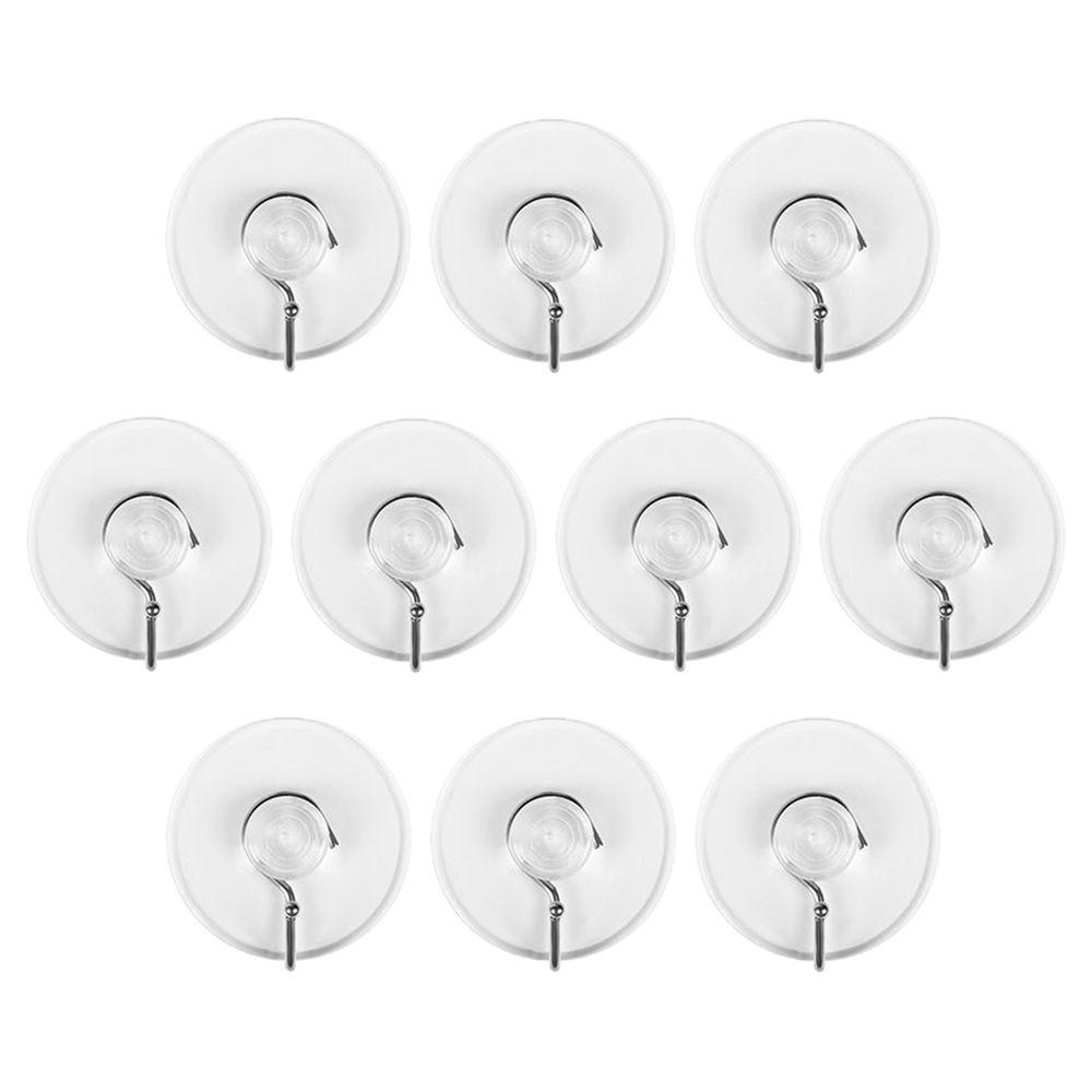 

10Pcs Bathroom Wedding Supplies Hangers Rubber Clear Transparent Suction Cup Sucker Wall Hook