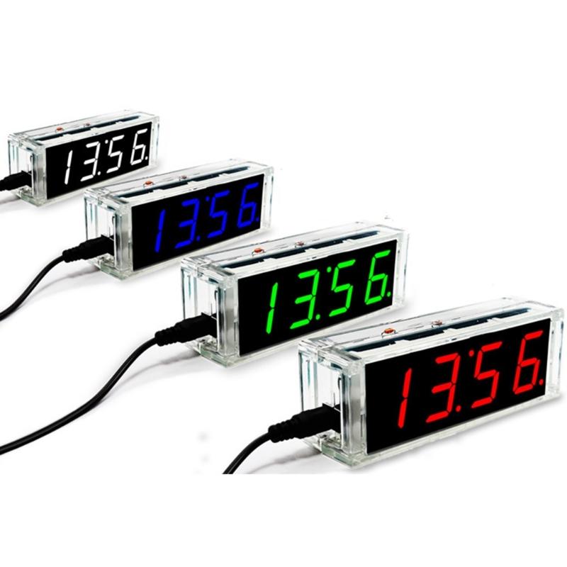 Electronic DIY Digital Clock Making Set Digital Tube LED Clock Single Chip Microcomputer Weldings Training Alarm Clock