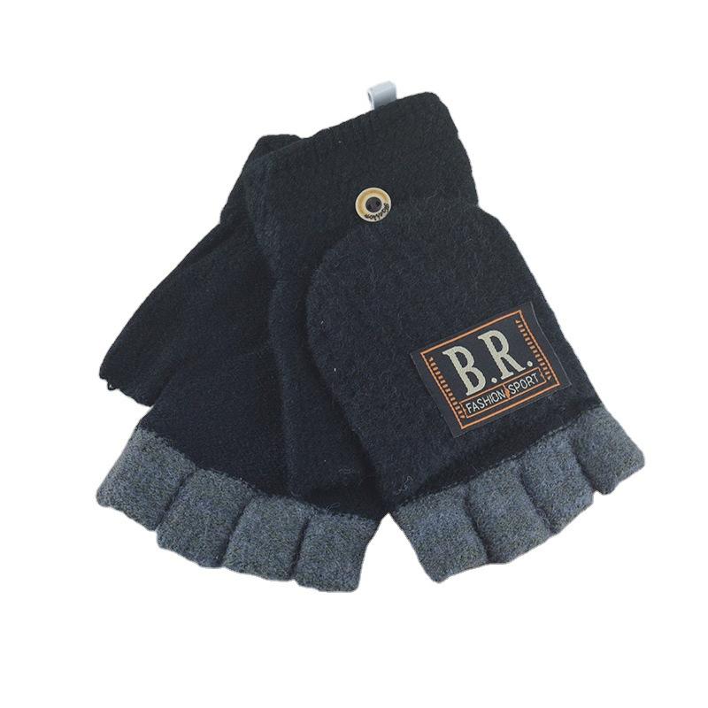 New Men's Half Finger Flip Gloves