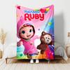 1pc Blanket - Rainbow Ruby Print Design, Lightweight Blanket for Sofa, Bed- Soft &Warm, Gift for All Seasons