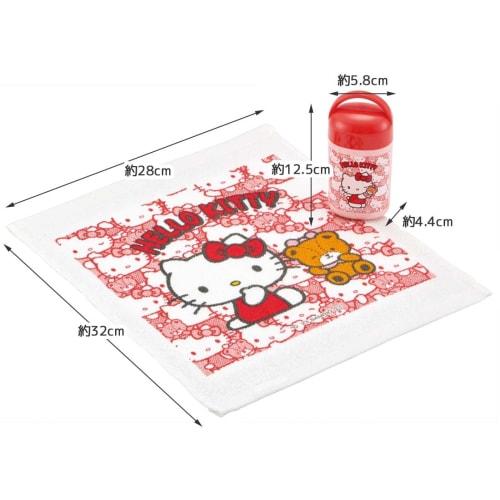 Skater Antibacterial Wet Towel Set with Case Wet Towel Sanrio Hello Kitty Ushiroshi Made In Japan 32 X 30.5 Cm OA5AG-A