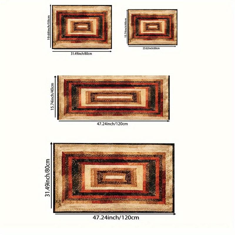 1 Stück Anti-Ermüdungs-Küchenteppiche, Rechteckiger Druck Wasserdicht Rutschfest Dick Gepolsterte Küchenmatte Hochbelastbare Komfort-Stehmatte für die Küche