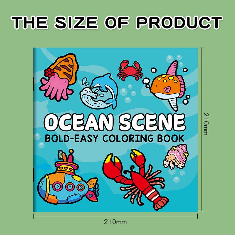 Children's Fun Coloring Book: Cartoon Animals, Monsters, Princesses, and Underwater Scenes