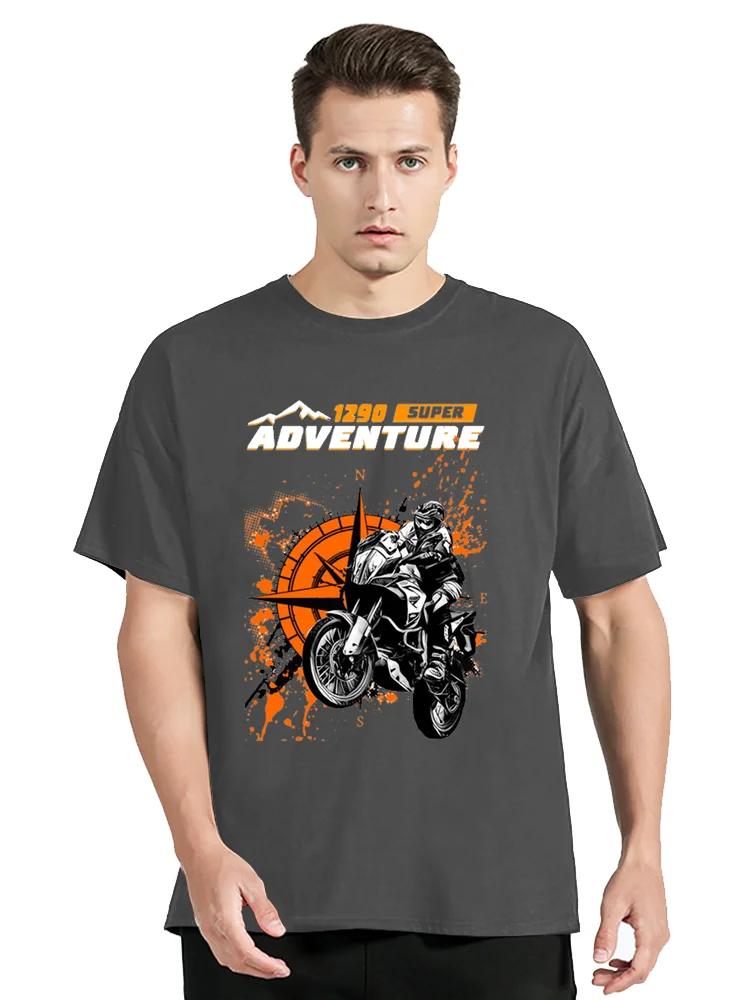 GS1290 Super Adventure R Desert Rider Motorcycle T-Shirt New Summer Men Cotton Tshirt Clothing Ride Sport Casual Tees Tops
