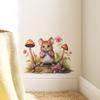 Fun-f9 Cartoon Cute Little Mouse Mushroom Bedroom Living Room Porch Home Decoration Wall Sticker