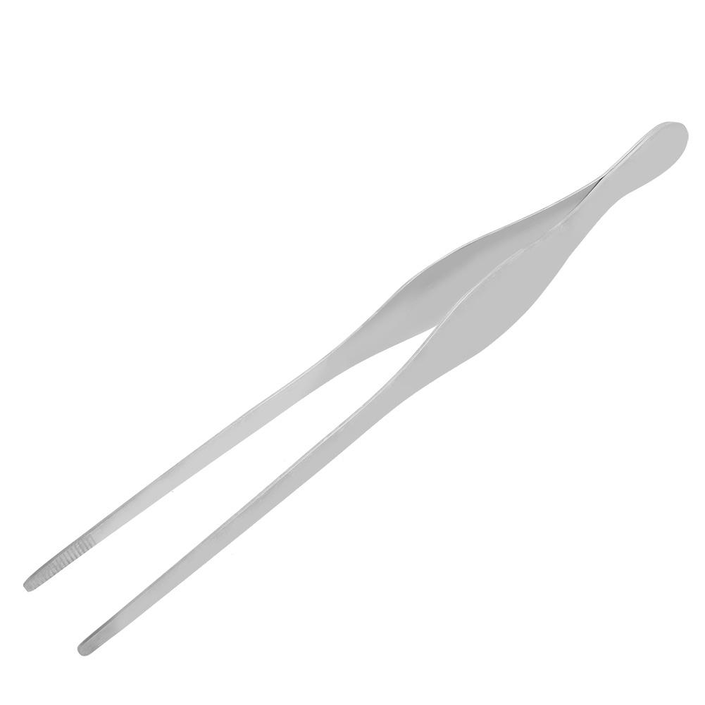 Długie szczypce kuchenne ze stali nierdzewnej do grilla, steków, jedzenia, narzędzie kuchenne do użytku restauracyjnego