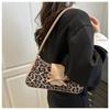 Retro Leopard Print PU Leather Women's Shoulder Bags Fashi Versatile Ladies Underarm Bags Simple Bowknot Female Handbags