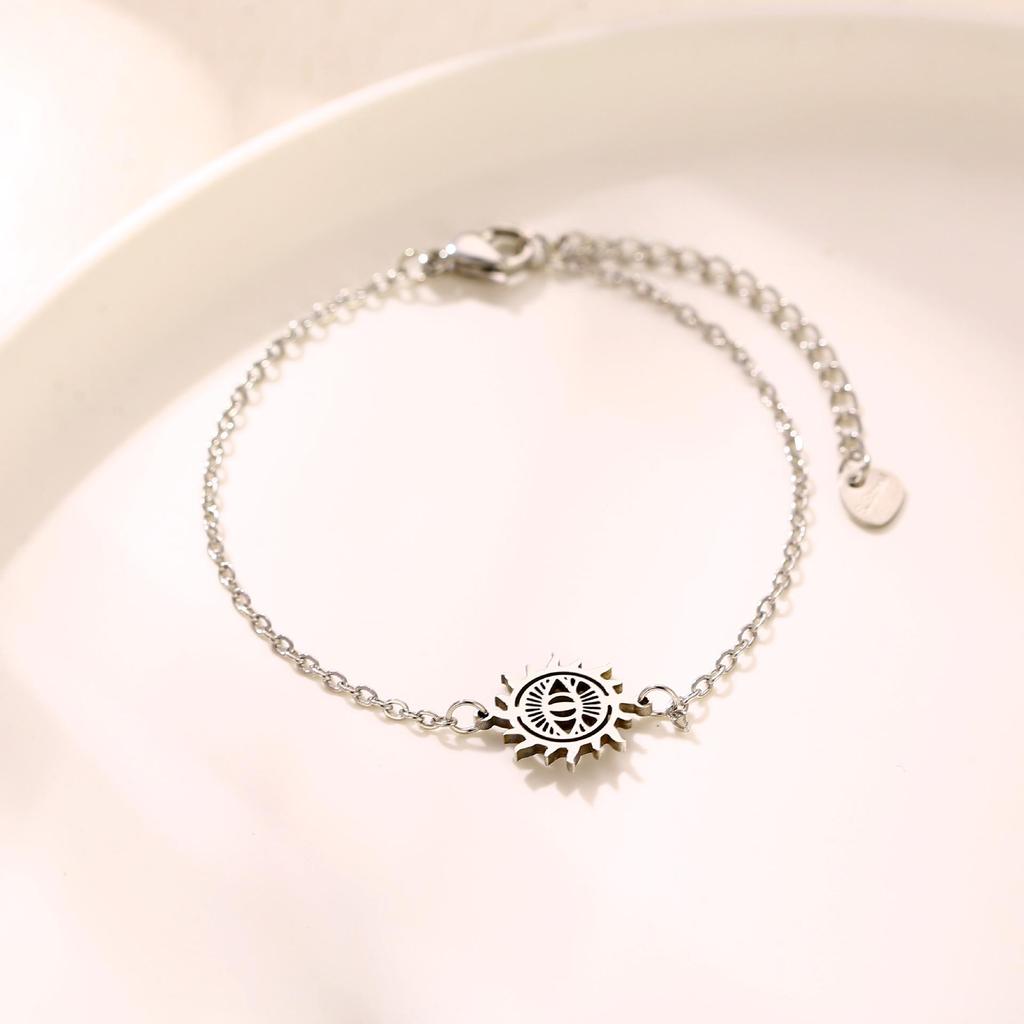 Stainless Steel Animal Fruit Bracelet - Kitten, Puppy, Strawberry Design