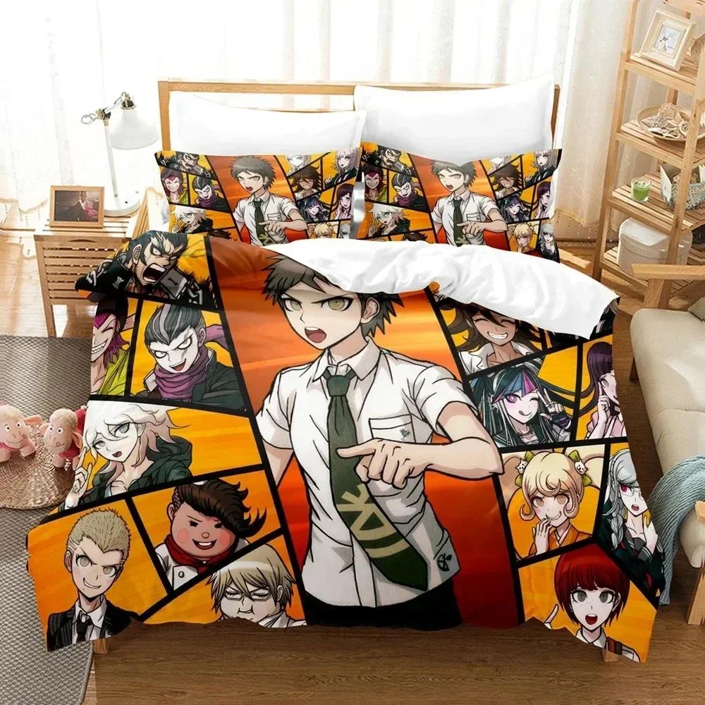 Fashion 3DThe Danganronpa Bedding Set Printed Bed Set With Pillowcase Bed Duvet Cover Soft Queen King Size Bedclothes Home