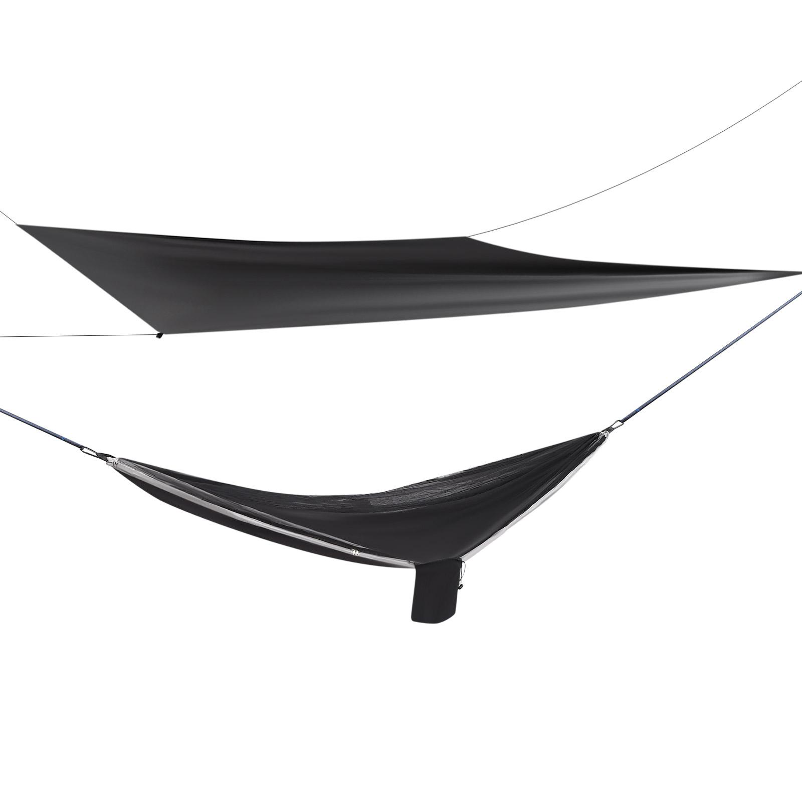 

10FT Waterproof Tent Hammock Rain Fly Tarpaulin Shelter Camping Hiking Equipment чорний