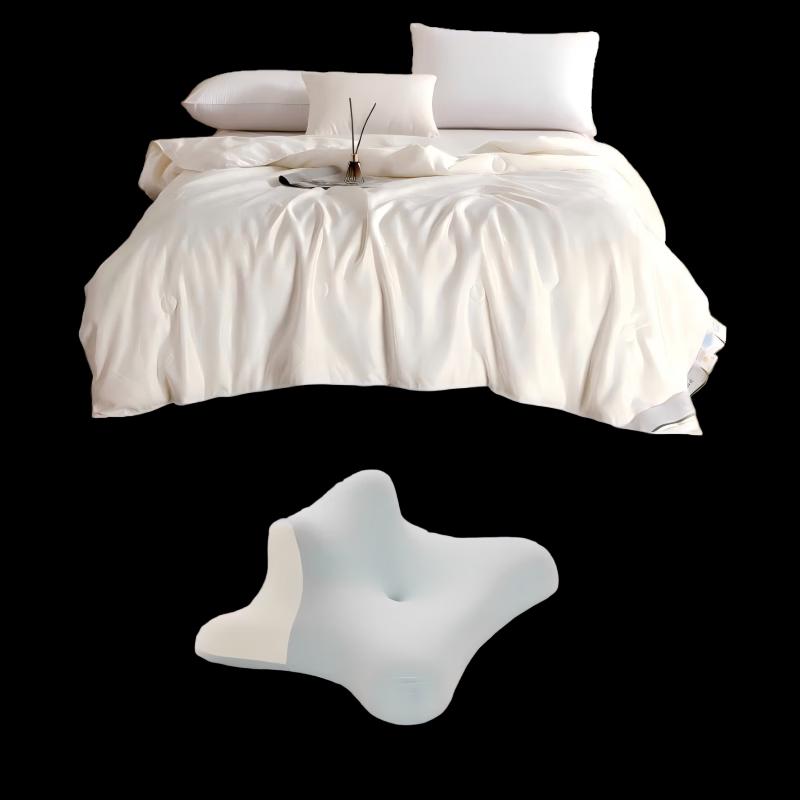 

Morning Dream Satin Jacquard Tussah Silk Quilt and Pillow Set