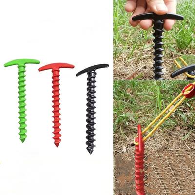 10 Pcs/Pack Outdoor Camping Tent Pegs Ground Nails Screw Anchor Stakes Pegs Hiking Tent Stakes Pins Tent Accessories
