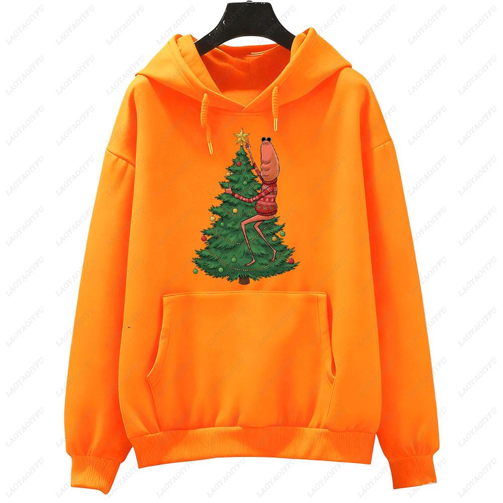 Merry Christmas Marcus The Worm Men Hoodie Meme Long-sleeve Autumn Winter Sweatshirt Marcus The Worm Christmas Costumes