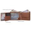 Oliver Redwood Light Brown Leather Wallet for Men, 6 Card Slot