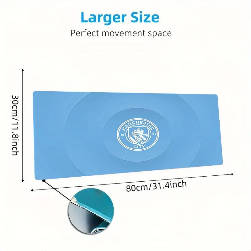 Manchester City Football Club Print Cushion Non-slip Laptop Tablet Big Mousepad XXL Mat Mini PC Playmat With Lock edge