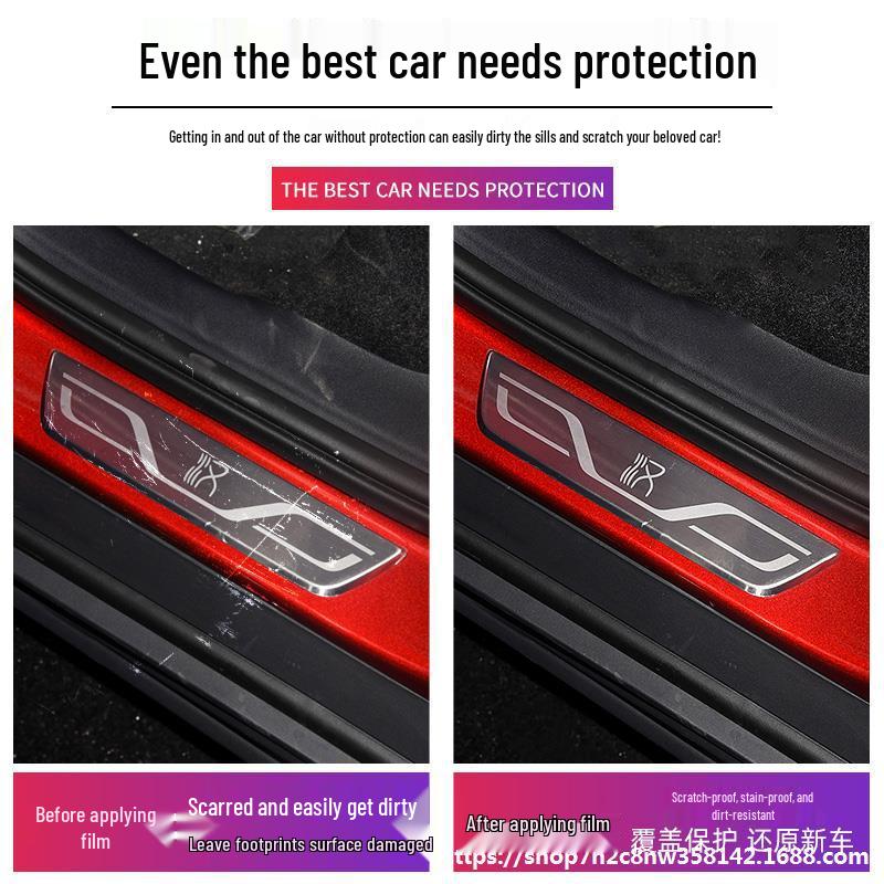 TPU Protective Film for 21-25 BYD Tang DMI Han EV Sill Strip—Welcome Pedal Metal Strip Protector