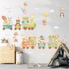 Cartoon Animal Train Wall Sticker Removable Living Room Kids Bedroom Background Decor