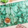 Decorative Kitchen Cutting Board, Tempered Glass, Malachite, 80x52 cm
