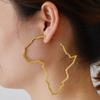7CM/9CM Outline Africa Map Big Earrings Exaggerate Earring African Jewelry Traditional Ethnic Hyperbole Earrings #201121
